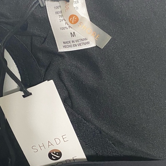 Shade & Shore Black Monokini One Piece with Plunging Neckline - Picture 6 of 6